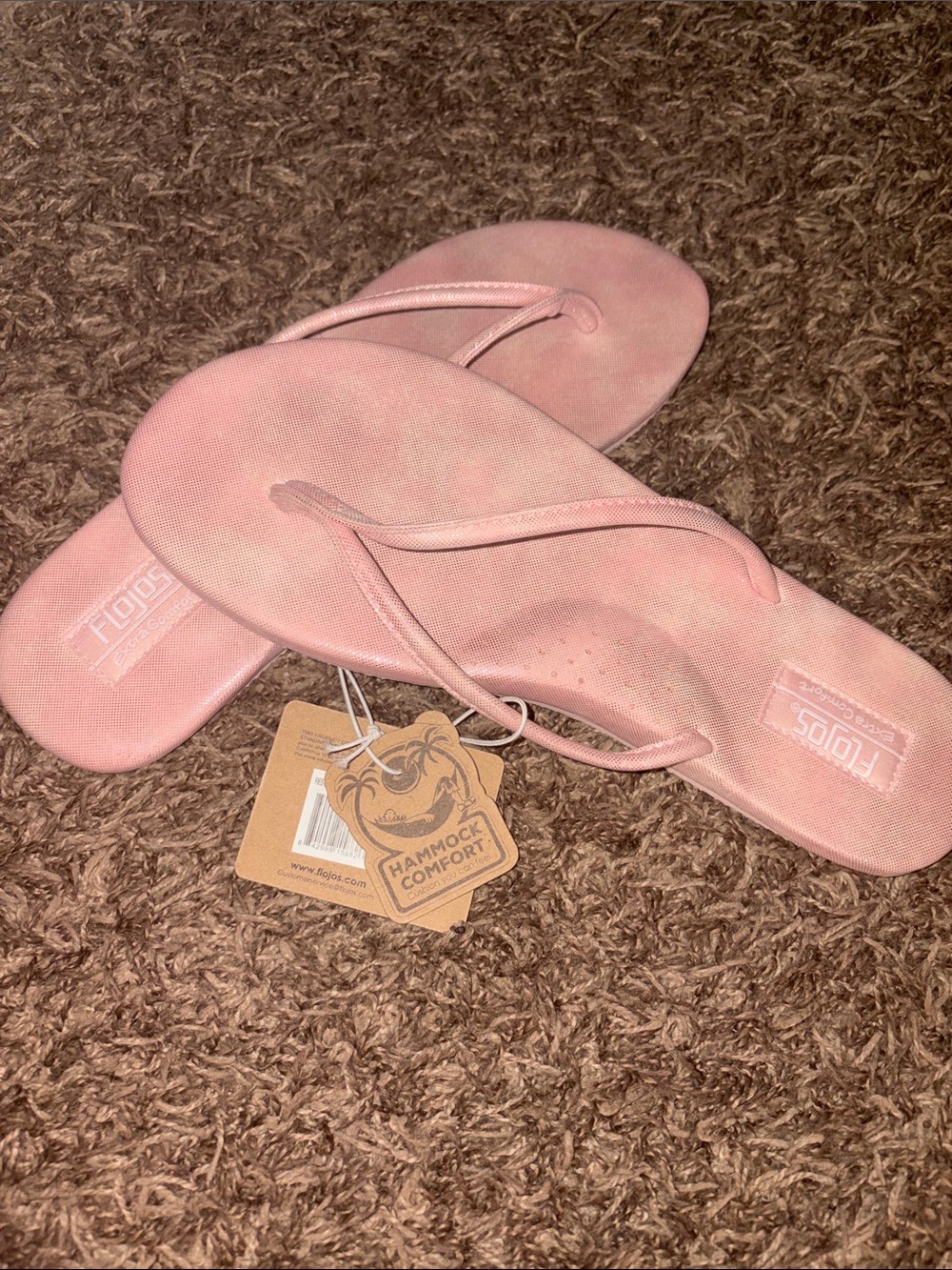 Flojos size 10 Light Pink Hammock Comfort Flip Flop Sandals